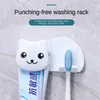 Nouveau Support de rangement sans poinçon pour salle de bain, Clip de nettoyage du visage, support mural pour brosse à dents, trou multifonction gratuit