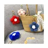 Porte-clés Longes 15 Couleurs Créatif En Peluche Fleur Mignon Couleur Unie Pompon Sac Pendentif Porte-clés Pour Les Femmes Porte-clés De Voiture Accessoires Dhbcf