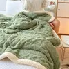 Blankets Winter Warm Thick Blanket 70x100cm Fleece Wool Soft Sofa Luxury Weighted King Size Living Room Office