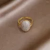 Cluster anneaux élégants géométriques cristallins réglables pour femmes bijoux de mode de mode accessoires de fiançailles ouvertes uniques