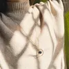 Ожерелья с подвесками Вечная Луна Лавовый камень Эфирное масло Диффузор Ожерелье 10 мм Цепочка для свитера с ароматом