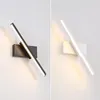 Lámparas de pared lámpara LED 330 grados; Ángulo ajustable rotativo de ángulo espejo simple de aluminio interior para