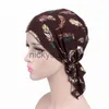 Bandanas nya högkvalitativa kvinnor stretchy turban bomullsbönor för bundet halsdukhuvud halsduk kemo hatt cancer halsdukar dam hår tillbehör x0628