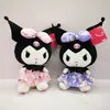 Lindo brinquedo de pelúcia Kuromi de 20 cm para presente de boneca fofa para meninas