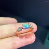 Cluster Ringen Natuurlijke Opaal vrouwen Ring 925 Sterling Zilver Multicolor Chromiet 5x7mm Bruiloft Engagement Gift Hoge sieraden