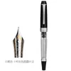 Pens PENBBS 456 Vacuum Filling Fountain Pen Resin Transparent Body Iridium Fine Nib 0.5mm Fashion Business Writing Gift Office Set