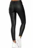 Frauen -Leggings Winter PU Leder Frau sexy schlankes schwarz hohe Taille Strumpfhose dehnen weiches dünnes Vlies warm für Frauen