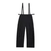Men's Jeans SYUHGFA 2023 Spring Male Overalls Solid Color Straight Loose Jumpsuit High Street Personalized Wide Legs Pants 230628