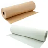 紙30メートルクラフトラッピングペーパーロールウェディングバースデーパーティーギフトフラワーポスターラップパッケージ装飾茶色の白い紙