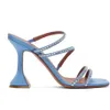 2023S/S Luxury Amina Muaddi Naima Sandals Scarpe da donna Cristalli abbelliti con cinturino martini Tacco da festa per feste Wedding Lady Sandalias EU35-42, con scatola