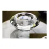 Party Decoration Crystal Glass Diamond Heart Tealight Candle Holder By Brand - Elegant Wedding Favors And Decor With Gift Box Drop D Dhqk0