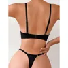 Altre mutandine Vendita calda 2 pezzi Intimo Bowknot Set di biancheria in pizzo per le donne Indumenti da notte sexy Pigiama con anello in acciaio Set di lingerie con giarrettiera