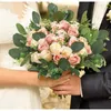 Dekorativa blommor 5st Fake Eucalyptus Leaves Stems Artificial Greenery For Bride Bouquet Vase Floral Arrangement Wedding Home Decoration