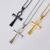 Hanger Kettingen Koppels Roestvrij Stalen Kruis Ketting Mannen Solid Titanium Hip Hop Trendy Trui Ketting