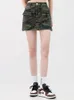 Faldas de mezclilla de camuflaje para mujer Y2k Vintage Harajuku 2023 ropa de verano Retro coreano de cintura alta A-Line Jean Shorts