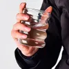 Кружки ins high face water cup, устойчивые к холоду, рифленое стекло, кофе, молоко, бытовая микроволновая печь, милые 230627