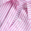Bluzki damskie 3-3xl Summer Stripe Women Down-Down Collar Button koszule swobodne dużego rękawie Top Office Lady