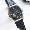 Longines Automatic Watch Hollow Watch Mens Menical Fashion Wristwatch Leather Leather Wathproofwatches Montre de Luxe 42mm Moon Phase