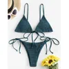 Maillot de bain femme Sexy Micro Bikini ensemble léopard Push Up coupe haute dentelle smockée String deux pièces maillot de bain femmes Bikinis 2023 Mujer