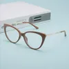 Rama okulary vintage oko oka kota Kobiety projektant marki retro okulary żeńskie przezroczyste przezroczyste soczewki antyblue lekkie metalowe spektakl 230628
