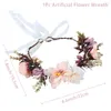 Decorative Flowers 1Pc Artificlal Flower Wreath Women Girls Bride Hair Crown Wedding Party Decoration Accessories