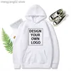 Herrtröjor tröjor din egen designtext bild anpassad tröja unisex diy anime tryck hoodies lösa casual hoody kläder sportkläder t23628