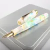 Pens Jinhao 100 Acrylic Fountain Pen Arrow Spin Elegantate Signature Golden Ink Pens Stationery Supplies