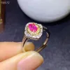 Anelli a grappolo Anello con zaffiro naturale rosa affascinante per gioielli da donna Regalo di compleanno per ragazza ovale in vero argento 925 placcato oro