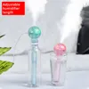 Essential Oils Diffusers USB Mini Ultrasonic Air Humidifier LED Lamp Essential Oil Diffuser Car Purifier Aroma Anion Mist Maker Adjustable Length 230628