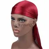 Bandanalar İpek Durag Hombre Unisex Dorag Hiphop Bandana Korsan Şapkası Dalgalar Du Doo Rag Erkekler Geniş Sapanlar Headwraps Uzun Kuyruklar Leke Türban x0628