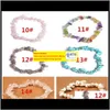 Charm Bracelets Jewelry Drop Delivery 2021 15 Color Natural Healing Crystal Sodalite Chip 18Cm Stretch Mixed Gemstone Chakra