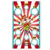 Banner Flags Carnival Game Decor Circus Clown Bean Bag Toss Game Banner Flag Carnival Circus Decorazioni per feste Amazing Show Toss Hole Flag 230627