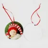 Christmas Ornaments Sublimation MDF Blank Round Square Snow Decorations Thermal Transfer Printing Tree Pendant Decors