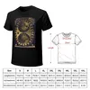 Polos pour hommes Diagramme d'astronomie doré usé ancien Cartographie des phases de la lune T-shirt Vêtements d'anime Kawaii T-shirts unis pour hommes