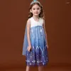 Fille Robes D'été Princesse Jupe Flocon De Neige Maille Étoiles Petite Belle Fée Pure Robe Enfants Pour Les Filles Fleur