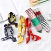 Bandanas carré écharpe femmes mode impression petit cou écharpes bureau dame bande de cheveux Foulard main foulard femme Bandana châle x0628