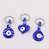 Porte-clés en verre bleu turc populaire mauvais œil artisanat bijoux d'ornement suspendus pour cadeau