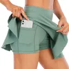 Tennis Skirts Pleated Yoga Skirt Gym Clothes Women Running Fitness Golf Pants Shorts Sports Back Waist Pocket Breathable design066yy