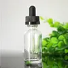 Gratis DHL 480 Stuks 30ml Glazen Boston Flessen 1OZ Clear Essentiële Olie Flessen Voor Ejuice Eliquid lege Hervulbare Cosmetische Eye Dropper Cont Qsvw