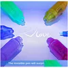 Multifunktionsstifte Uvision Mark Pen Disappear Ink Writer mit Schwarzlicht-LED-Partygeschenken Geschenke - 7 Farben Drop Delivery Office Sch Dhgab