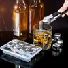 Bar Tools 8 Pcs Stainless Steel Ice Cubes Set Reusable Chilling Stones for Whiskey Wine Cooling Cube Rock Party Tool csdaf 230627