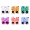 Accessori per capelli per neonate Fashion Sun Flower Occhiali da sole Bow Hairband Set Newborn Headbands Summer Beach Photography Puntelli