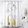 Shower Curtains Small Fresh Curtain Bathroom Fabric Waterproof Polyester Decor with Hook 230628