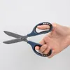 Office Scissors Deli 77753 Arc Blade Anti Sticking Safety rostfritt stål sax Student stationer stationer kontor skärning leveranser professionella verktyg 230628