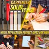 Markörer 26/27 st Solid Carpenter Pencil Set Mechanical Pencil med påfyllningsledningar Inbyggda skarpare träbearbetningsverktyg för scribergolv