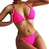 Traje de baño de mujer Push Up Bikinis Vendaje Traje de baño Mujeres 2023 Conjunto de bikini de lujo Micro Tanga Halter Trajes de baño Biquini brasileño Ropa de playa