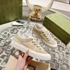 Casual Shoes Top Mens and Womens Sports Shoes Tennis Canvas Casual Luxurys Green Red Net Randig Stretch Cotton Rubber Sole Low Platform Designer ITA
