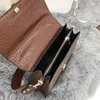 Sacos de noite jacaré padrão crossbody para mulheres vintage couro plutônio bolsa de ombro designer de luxo alta qualidade chique bolsa de alça larga