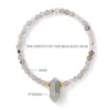 Charm Bracelets Hexagonal Pendant Bracelet 4mm Faceted Beaded For Women Men Natural Stone Amethysts Tiger Eye Bangles