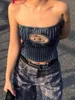 Женские майки Vintage Metal Letter-D Vest Tank Y2k Crop Tops Sexy Knit Jacket Slim High-end Роскошная дизайнерская одежда Streetwear